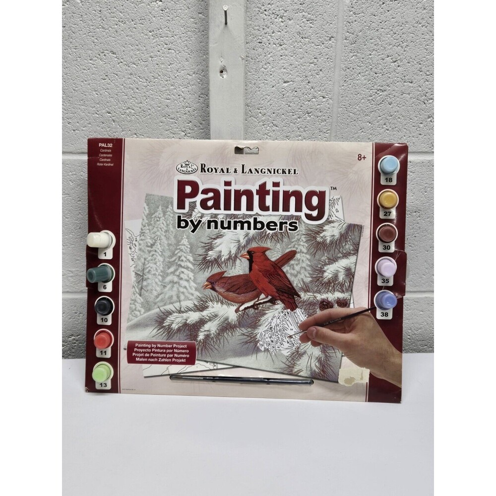 Royal Langnickel Coastal View Paint by Number Kit Cardinals Winter New